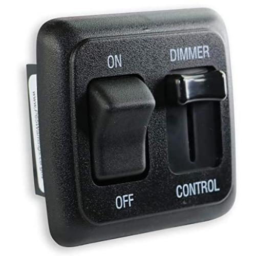 12 Volt DC Dimmer Switch for LED, Halogen, Incandescent - RV, Auto, Truck, Marine, and Strip Lighting (Large Slider, Black)