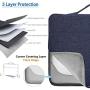 ZINZ Laptop Sleeve 15 15.6 16 Inch Case Briefcase, Compatible MacBook Pro 16 15.4 inch, Surface Book 2/1 15'' Super Slim Spill-Resistant Handbag for Most Popular 15''-16'' Notebooks, Blue
