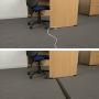 D-Line FC83B Medium Duty Linkable Floor Cable Cover/Cable Protector | Protect Cables & Prevent a Trip Hazard | 6 Foot (L) - Cable Cavity 1 3/16” W x 3/8” H | Black