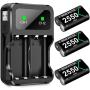 Controller Battery Pack for Xbox One/Xbox Series X|S, Rechargeable Battery Pack for Xbox Series X|S/Xbox One/Xbox One S/Xbox One X/Xbox One Elite Controller, Battery Charger with 3x2550 Battery Pack