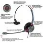 Emaiker Wired Call Center Noise Cancelling Corded Monaural Telephone Headphone for Deskphones U10P-S RJ9 Headset with Mic Mircrophone for Desk Landline Phone IP Phones for Office telemarketing Work
