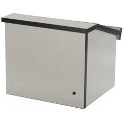 12.6''H Tabletop Portable Podium, Folding, Angled Surface with Lip, Hollow Storage Area (Gray)