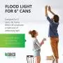 Sunco Lighting 6 Pack BR40 LED Bulb, 17W=100W, Dimmable, 2700K Soft White, 1400 LM, E26 Base, Indoor Flood Light for Cans - UL & Energy Star