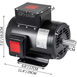 VEVOR Air Compressor Motor, 7.5Hp 3450rpm Heavy Duty Electric Compressor Motor Single Phase 184T 230V Electric Motor for Air Compressor