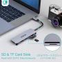USB C Hub, UOEOS 5 in1 USB C to HDMI Adapter,Thunderbolt 3 USBc HDMI Card Reader Compatible with MacBook Pro, Surface Pro/Go,IPad pro,XPS 13,DEX Adapter and Other Type C Laptops
