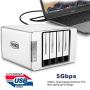 TerraMaster D4-300 USB 3.1(Gen1) Type-C Storage External Hard Drive Enclosure Hot Swappable (Diskless)