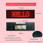 LED Name Sign for Business 44 x 11 Pixels and USB Programming Digital Display, Rechargeable LED Card Screen for Bar Hotel Party Supermarket School and Restaurant - LED Name Badge Red