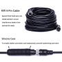 Hikity Backup Camera and Monitor Kit, Waterproof 18 IR LED Night Vision Reverse Camera + 7'' TFT Rear View Monitor Vehicle Parking System for RV Bus Trailer Truck (65ft 4-Pin Aviation Video Cable)