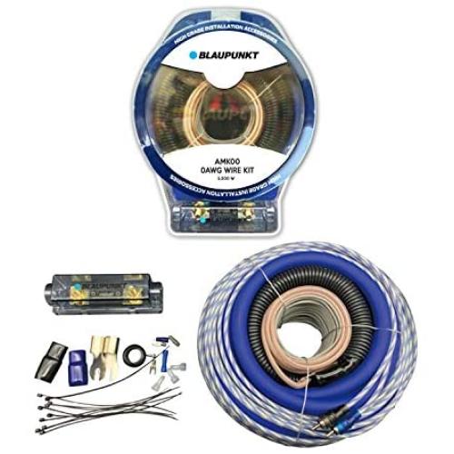Blaupunkt AMK00 Car Audio Amplifier 0 Gauge Wiring Kit Blue