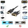 Rankie DisplayPort (DP) to DVI Cable, Gold Plated, 6 Feet