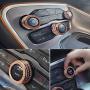 ToolEpic for Dodge Challenger Charger Accessories 2015-2021, for Ram 1500 2013-2018 - 2021 Luxury Rose Gold Alloy with Bling Crystal Rhinestone - Air Conditioning Volume Radio Button Knob Cover