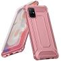 ORETECH Designed for Galaxy A51 Case with [2 x Tempered Glass Screen Protector] 360° Full Body Hard PC Soft TPU Rubber Silicone Edge Protective Cover for Samsung Galaxy A51 4G 6.5'' Rosegold