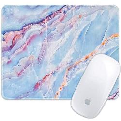 Marphe Mouse Pad Blue Marble Art Mousepad Stitch Edge Non-Slip Rubber Gaming Mouse Pad Rectangle Mouse Pads for Computers Laptop