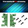 PCB Brackets, PCB Circuit Board Bracket, KPRH-175 PCB Rail Adapter Circuit Board Mounting Bracket Holder Carrier for Electronic Switching Devices, Pack of 10 Fit for mounting DIN C45 rail mounting