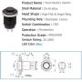 12mm 1/2'' Momentary Push Button Switch 1NO SPST Black Metal Shell LED Ring Light Waterproof Toggle Switches (Blue Light)
