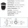 12mm 1/2'' Momentary Push Button Switch 1NO SPST Black Metal Shell LED Ring Light Waterproof Toggle Switches (Blue Light)