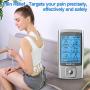NURSAL EMS TENS Unit Muscle Stimulator with Continuous Stimulation, Rechargeable Electronic Pulse Massager with 8 Pads for Arthritis, Muscle Stiffness Pain Relief