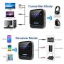 ELEGIANT Bluetooth 5.0 Transmitter Receiver Wireless Audio Adapter Low Latency Pair 2 Headphones at Once Built-in Mic, LED Indicator, Optical TOSLINK 3.5mm AUX RCA for TV Home Stereo System(Black)