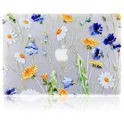 iDonzon Case for MacBook Pro 13 inch (A1278, 2008-2012 Release), 3D Effect Matte Clear See Through Hard Cover Only Compatible Mac Pro 13.3 inch with CD-ROM - Floral