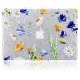 iDonzon Case for MacBook Pro 13 inch (A1278, 2008-2012 Release), 3D Effect Matte Clear See Through Hard Cover Only Compatible Mac Pro 13.3 inch with CD-ROM - Floral