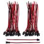 eBoot 22 AWG JST SM 2 Pin Plug Male and Female Connector Adapter with 135 mm Electrical Cable Wire for LED Light, 20 Pairs