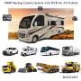 Backup Camera System, DOUXURY 4 Split Screen 9 Quad View Display HD 1080P Monitor with DVR Recording Function, IP69 Waterproof Night Vision Camera x 4 for Truck Trailer Heavy Box Truck RV Camper Bus
