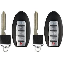 KeylessOption Keyless Entry Remote Car Smart Key Fob for Nissan Altima Maxima KR5S180144014 (Pack of 2)