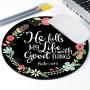 Psalm 103:5 He Fills My Life with Good Things Bible Verse Art Print Mouse pad