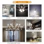 Albrillo E12 LED Candelabra Light Bulbs, LED Bulbs Daylight, LED Ceiling Fan Light Bulbs, 40 Watt Equivalent, Candelabra Base, Chandelier Light Bulbs, Non-Dimmable, 4 Pack