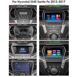 Double Din Car Stereo Radio GPS Navigation with Android 10 OS Canbus Mirror-Link Bluetooth SWC WiFi 4G Fit for Hyundai iX45 Santa Fe 2013 2014 2015 2016 2017