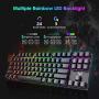 PICTEK TKL Mechanical Gaming Keyboard, RGB LED Rainbow Backlit 60% keyboard with Blue Switches, 27 LED Lighting Modes 87 Keys Keyboard, 100% Anti-Ghosting Tenkeyless Keyboard for Windows PC/MAC Games