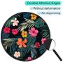 ITNRSIIET [20% Larger] Mouse Pad with Stitched Edge Premium-Textured Mouse Mat Waterproof Non-Slip Rubber Base Round Mousepad for Laptop PC Office 8.7×8.7×0.12 inches, Beautiful Floral