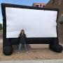 EasyGo Products 17 Inflatable Mega Movie Screen - Canvas Projection Screen for Outdoor Parties - Movie Cinema is Guaranteed to Thrill and Excite. Includes Inflation fan, Tie-Downs and Storage bag