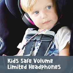 AILIHEN I35 Kid Headphones with Microphone Volume Limited 85dB Children Girls Boys Teen Lightweight Foldable Wired Headset for School Online Course Chromebook Cellphones Tablets (Black Purple)