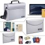 Fireproof Bags and Document Holders, 3 Pcs Set, Waterproof and Fire-Resistant Silicone Coated Fiberglass, Non-Itchy Layering, Portable Storage for Money, Passports or Electronics