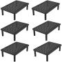 6 Pack Monitor Stand Riser, 3 Height Adjustable Monitor Stand with Pen Holder, Ergonomic Metal Laptop Stand with Cable Management, Great Computer Stand for Laptop, iMac, PC, Printer, 14.5 in, Black