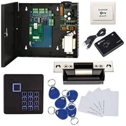 Keypad Reader North American Heavy Duty Strike Lock Access Control System for Gym Center Sports Club Fitness Cente or Home/Office Entrance Security Kits Phone APP Remotely Open Door
