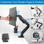 Single Monitor Mount - Articulating Gas Spring Monitor Arm, Adjustable Vesa Mount Desk Stand with Clamp and Grommet Base - Fits 17 to 27 Inch LCD Computer Monitors 4.4 to 14.3lbs Single Monitor Mount - Articulating Gas Spring Monitor Arm, Adjustable Vesa Mount Desk Stand with Clamp and Grommet Base - Fits 17 to 27 Inch LCD Computer Monitors 4.4 to 14.3lbs