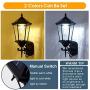 Solar Wall Lantern Outdoor Lamp, Waterproof Dusk to Dawn Soalr Wall Light, LED Wall Mount Light Fixture, 21” Large, Aluminum Housing Plus Glass(Cool + Warm White)