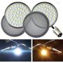 Eagle Lights Generation II 2 inch Front LED Turn Signals with White Running Lights for Harley Davidson Motorcycles 1157 Bullet style turn signals (with Smoke Lenses)