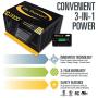 Go Power! GP-IC2000-12-PKG Pure Sine Wave Inverter (2000 Watt with 100 amp Charger Includes ICR-50 Remote)