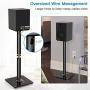 PERLESMITH Universal Floor Speaker Stands 26 Inch for Surround Sound, Klipsch, Sony, Edifier, Yamaha, Polk & Other Bookshelf Speakers Weight up to 22lbs - 1 Pair