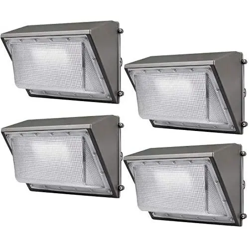 (4 Pack) 60W LED Wall Pack with Dusk-to-Dawn Photocell, IP65 Waterproof Outdoor Lighting Fixture, 200-300W HPS/MH Replacement, 7200lm 5000K 100-277Vac ETL&DLC Listed 10-Year Warranty by Kadision (4 Pack) 60W LED Wall Pack with Dusk-to-Dawn Photocell, IP65 Waterproof Outdoor Lighting Fixture, 200-300W HPS/MH Replacement, 7200lm 5000K 100-277Vac ETL&DLC Listed 10-Year Warranty by Kadision