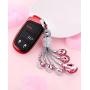 Xotic Tech 1x Glossy Red TPU Smart Key Remote Keyless Cover FOB Shell Case for Jeep/for Dodge/for Chrysler