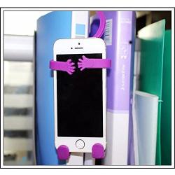 Flexible Cell Phone Holder Mount Premium Flexible Silicone That Bends in Any Direction You Choose. Great for Bike, Home, and car. (Purple)