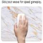 Marphe Mouse Pad White Gold Marble Design Mousepad Stitch Edge Non-Slip Rubber Gaming Mouse Pad Rectangle Mouse Pads for Computers Laptop