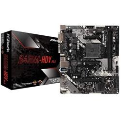 ASRock B450M-HDV R4.0 AM4 AMD Promontory B450 SATA 6Gb/s Micro ATX AMD Motherboard