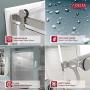 Liberty Hardware Delta, SDLCS60-BRZ-R, 48 in. to 60 in. Contemporary Sliding Shower Door Track Assembly Kit in Bronze