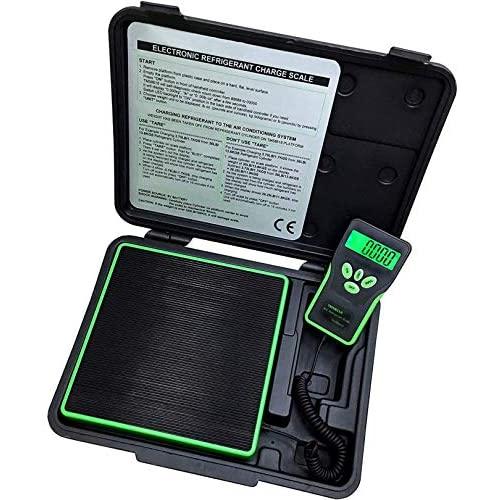 AiCooler Digital Refrigerant Electronic Charging/Recover Scale, Freon Charging for HVAC/AUTO 220lbs(100kg), with LCD Display and LED Backlight, Free 9V Battery and a Durable Carrying Case