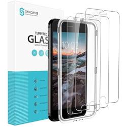 Syncwire Screen Protector for iPhone 8 Plus / 7 Plus [3-Pack], 9H Hardness Anti-Fingerprint Tempered Glass for iPhone 8 Plus/7 Plus [Screen-Alignment Frame Included, Bubble-Free, 3D-Touch Support]